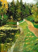 Vasily Kandinsky study for  the sluice oil painting artist